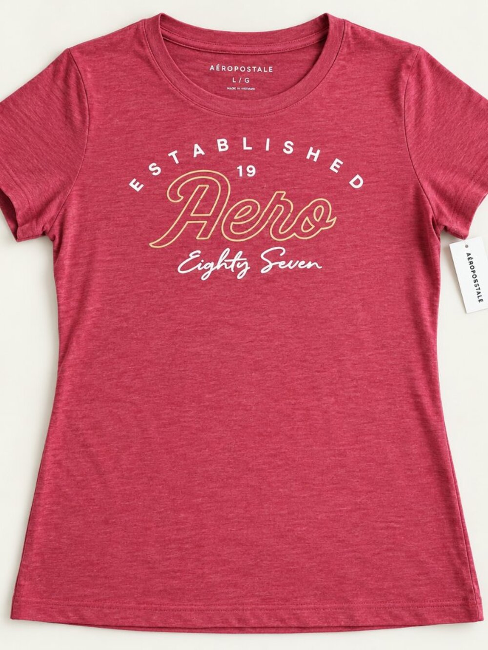 Aeropostale Aero 87 Graphic T-Shirt Women’s Large Red NWT